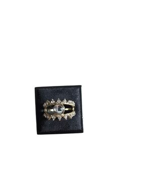 Size 8.5 Gold Tone Ring Cubic Zirconia Ring